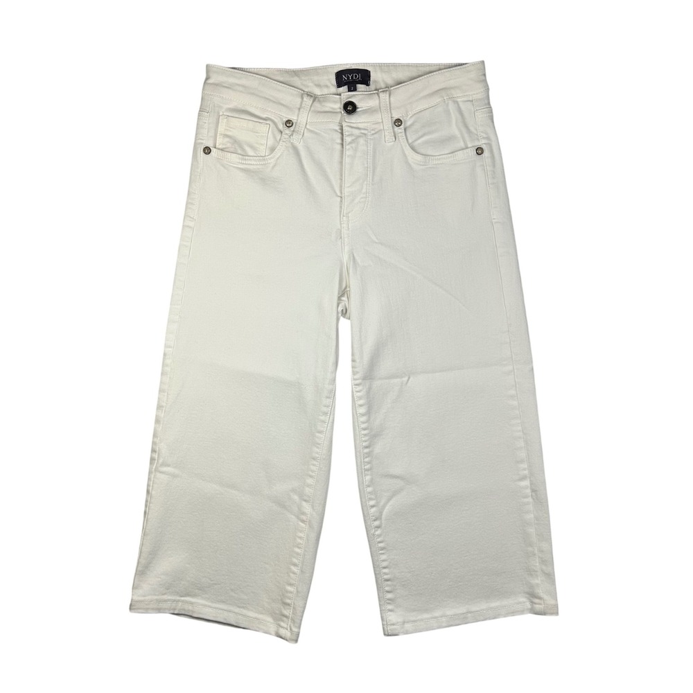 NYDJ Womens Size 2 White Lift‎ Tuck Technology Stretch Denim Pants